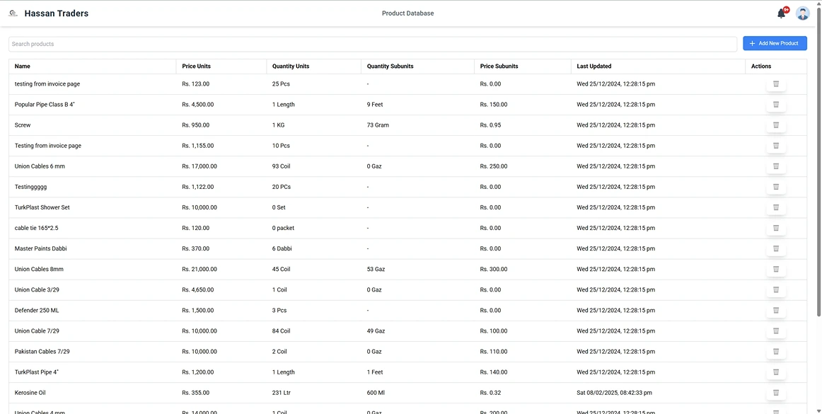 Product Database